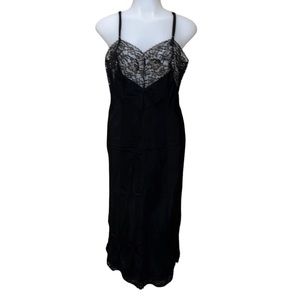 Vintage LADY LOVE Black Sexy Full Slip~Nightgown~Bur-Mil Nyron~NWT~MCM